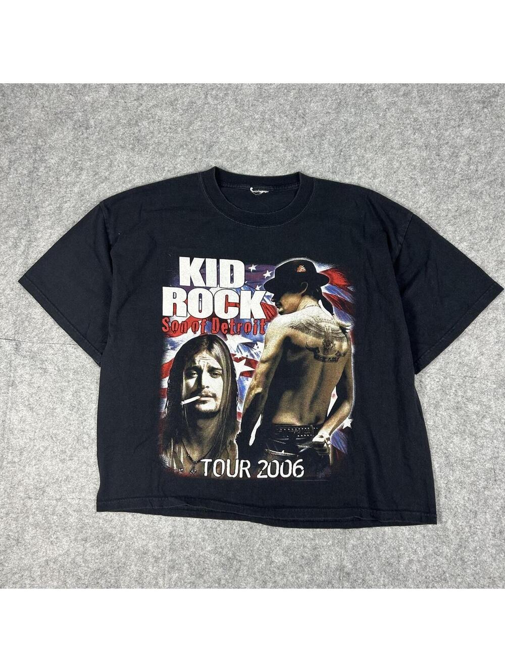 Vintage Y2K 2006 Kid Rock Son of Detroit Tour T-Shirt Double Sided Size Large